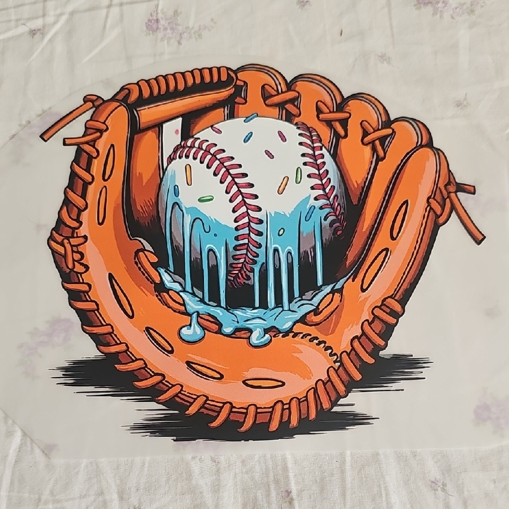 Baseball Drip Ready To Press Heat Transfer